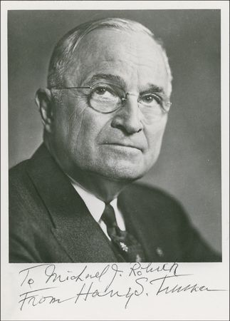 Lot #201 Harry and Bess Truman Signed Photographs - Image 1