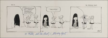 Lot #756 Johnny Hart Comic Strip and Letter - Image 1