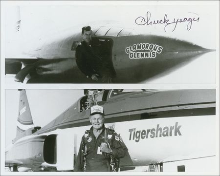 Lot #585 Chuck Yeager Signed Photographs - Image 2