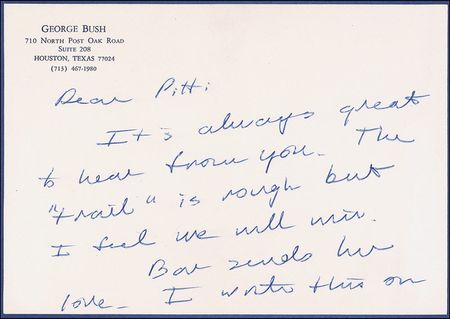 Lot #24 George Bush: The 'trail' is rough but I