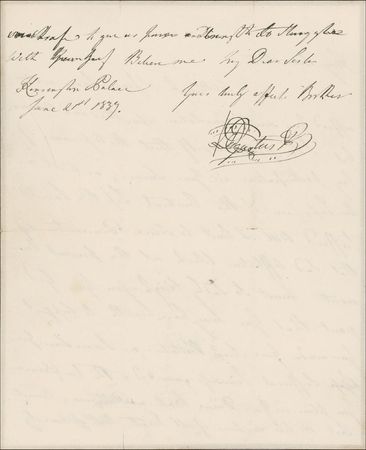 Lot #292 Augustus Frederick, Duke of Sussex Handwritten Letter Signed - Image 2