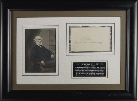 Lot #458 Robert E. Lee: Superlative and huge Robert E. Lee signature - Image 1