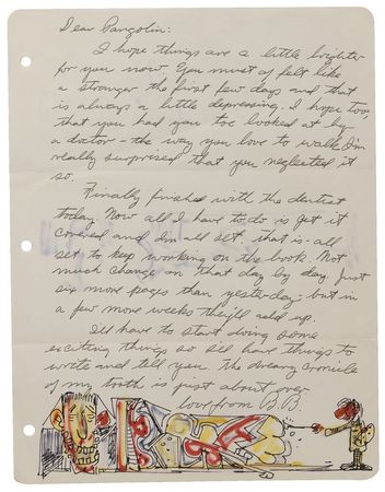 Lot #739 George Baker Letter and Sketch - Image 2