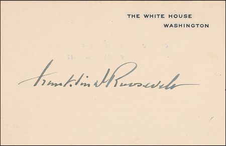 Lot #185 Franklin D. Roosevelt White House Card - Image 1