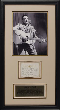 Lot #823 Johnny Cash: Handwritten lyrics from the 'Man In Black' - Image 1