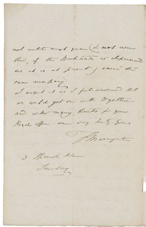 Lot #668 Frederick Marryat Handwritten Letter Signed - Image 2