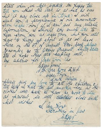 Lot #285 Edgar Evans: Aboard the Terra Nova at the start of his South Pole expedition, the tragic explorer reports: 