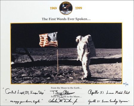 Lot #406 Apollo 11: Aldrin and Duke: Honoring the first words from the moon - Image 1