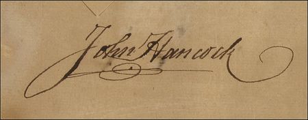 Lot #222 John Hancock: Boldly-signed Hancock commission - Image 2