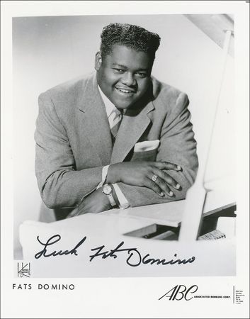 Lot #714 Fats Domino Signed Photographs - Image 1