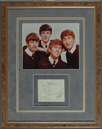 Lot #652 Beatles: An exceptional display of vintage Fab Four signatures! - Image 1