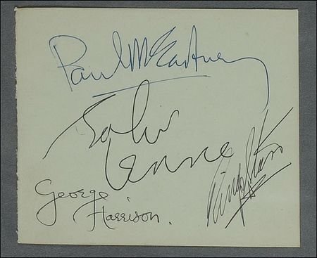 Lot #652 Beatles: An exceptional display of vintage Fab Four signatures! - Image 2