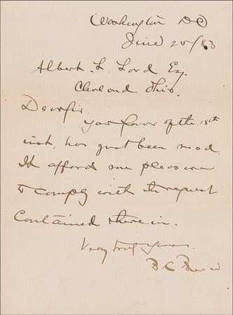 Lot #165 Blanche Bruce Handwritten Letter Signed and Signature - Image 1
