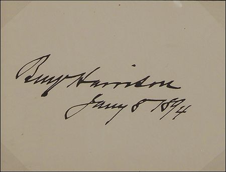 Lot #53 Benjamin Harrison Signature - Image 2