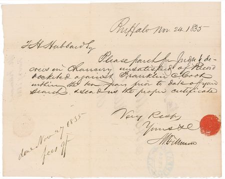 Lot #37 Millard Fillmore Signed Letter - Image 1