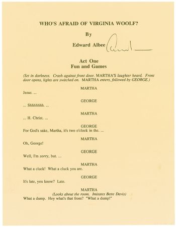 Lot #465 Edward Albee Souvenir Typescripts - Image 1