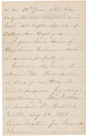 Lot #388 William T. Sherman: General Sherman seeks a refill of a magic elixir during the Lincoln County War: “When I was in Santa Fe you gave me a bottle of Cough Mixture...which completely stopped my cough” - Image 2