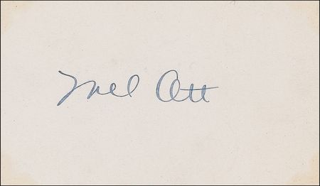 Lot #1488 Mel Ott Signature - Image 1