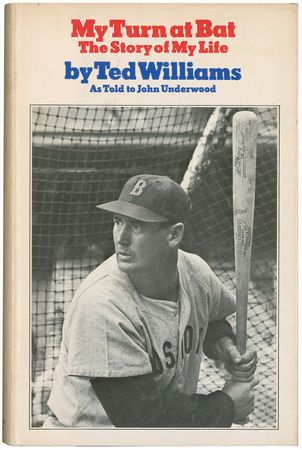 Lot #1565 Ted Williams Book and Ball - Image 1