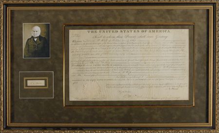 Lot #2 John Quincy Adams: A month after assuming