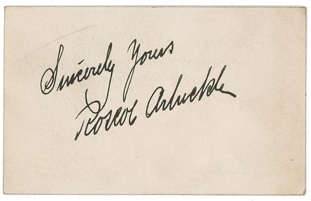 Lot #858 Roscoe ?Fatty? Arbuckle Signature - Image 1