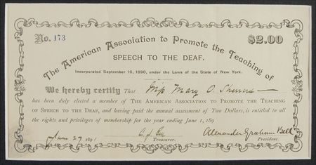 Lot #157 Alexander Graham Bell: Bell welcomes a new member to the American Association to Promote the Teaching of Speech to the Deaf - Image 2