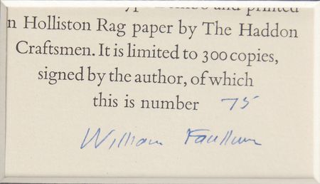 Lot #493 William Faulkner Signature - Image 1