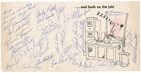 Lot #1461 Milwaukee Braves: Aaron, Spahn, and their Milwaukee teammates send get-well wishes - Image 1
