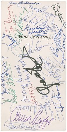 Lot #774 Luciano Pavarotti and Leonard Bernstein Greeting Card - Image 3