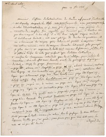 Lot #322 Volney Handwritten Letter Signed - Image 1