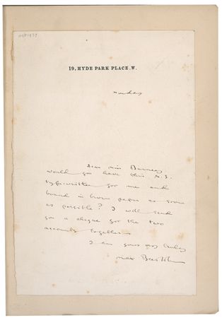 Lot #470 Max Beerbohm Handwritten Letter Signed - Image 1