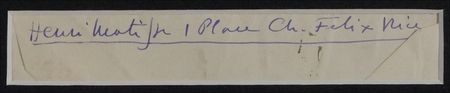 Lot #531 Henri Matisse Signature - Image 2