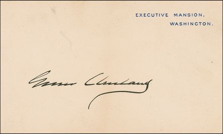 Lot #17 Grover Cleveland White House Card