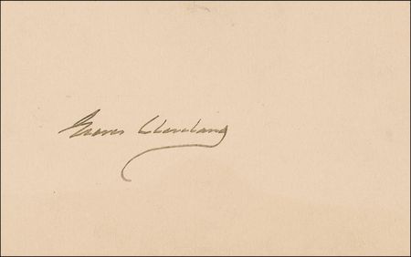 Lot #18 Grover Cleveland Signature