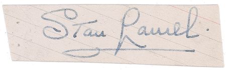Lot #1073 Laurel and Hardy Signatures - Image 1