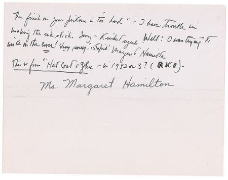 Lot #1005 Margaret Hamilton Signed Photograph - Image 1