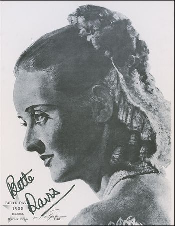 Lot #941 Bette Davis Signed Photographs and Volpe Print - Image 1