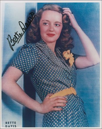 Lot #941 Bette Davis Signed Photographs and Volpe Print - Image 2