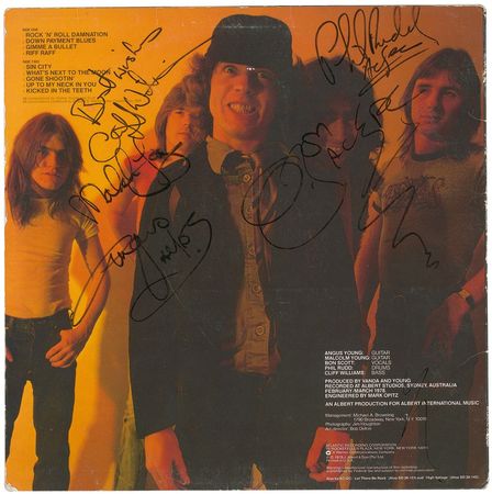 Lot #631 AC/DC: Bon Scott and AC/DC sign a copy of their 1978 Powerage - Image 2