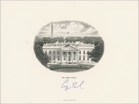 Lot #7 George Bush Engraving