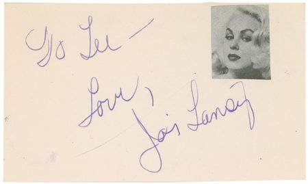 Lot #1072 Joi Lansing and Barbara Nichols Signatures - Image 1