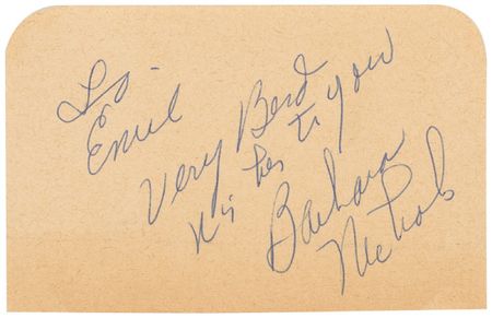 Lot #1072 Joi Lansing and Barbara Nichols Signatures - Image 2