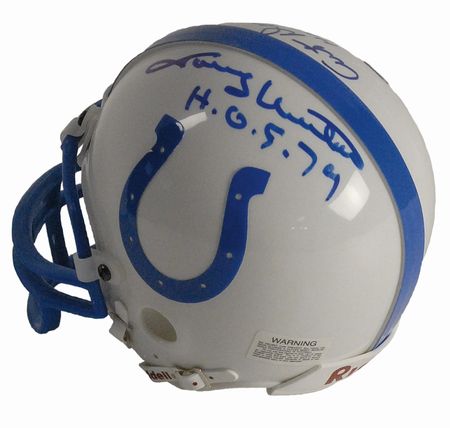 Lot #1551 Johnny Unitas and Art Donovan Football Helmet - Image 1