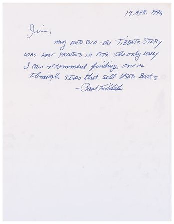 Lot #347 Enola Gay: Paul Tibbets Group Lot - Image 1