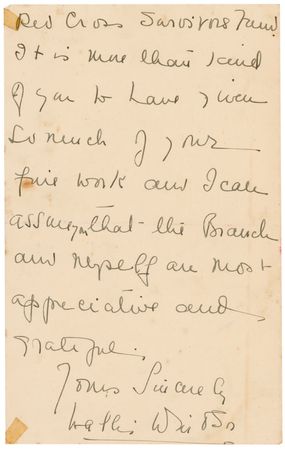Lot #328 Wallis, Duchess of Windsor: “I want to thank you for your generous donation of 5 etchings and one watercolor to the raffle for the Bahamas Red Cross Survivors Fund” - Image 2
