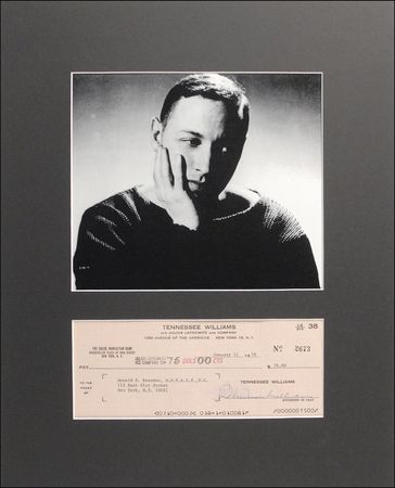 Lot #576 Tennessee Williams Check - Image 1
