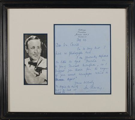Lot #496 Ian Fleming: James Bond?s creator?s self-effacing appraisal: ?I am generally depicted as either an aged Dracula or a young Somerset Maugham? - Image 1