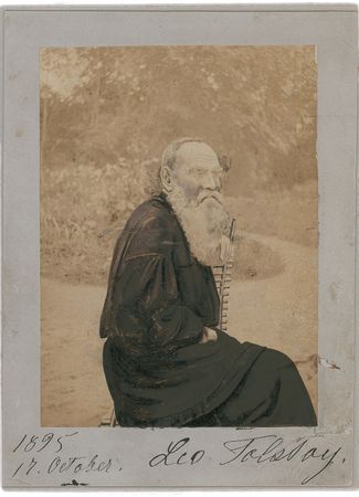 Lot #567 Leo Tolstoy: One-of-a-kind ink portrait of the War and Peace author - Image 1