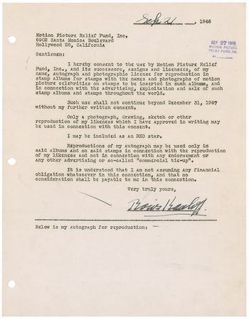 Lot #537  Motion Picture Relief Fund - Image 12