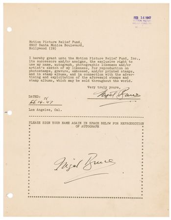Lot #537  Motion Picture Relief Fund - Image 14